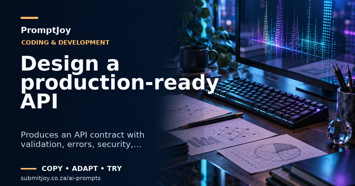 Editorial illustration for Design a production-ready API