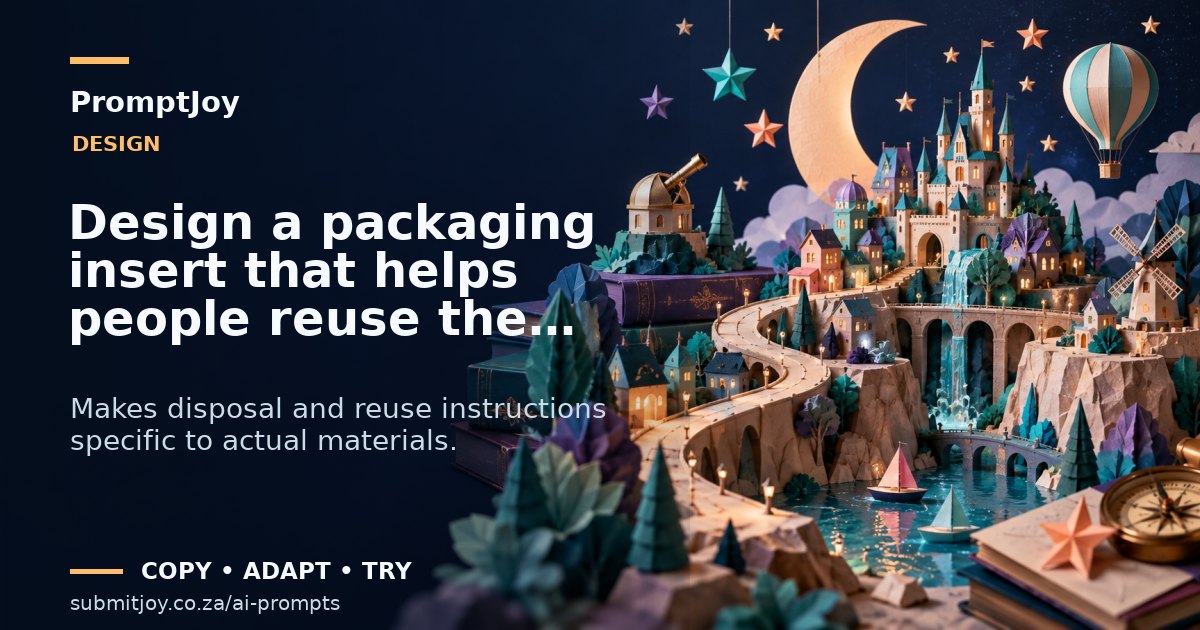 Illustration for Design a packaging insert that helps people reuse the box