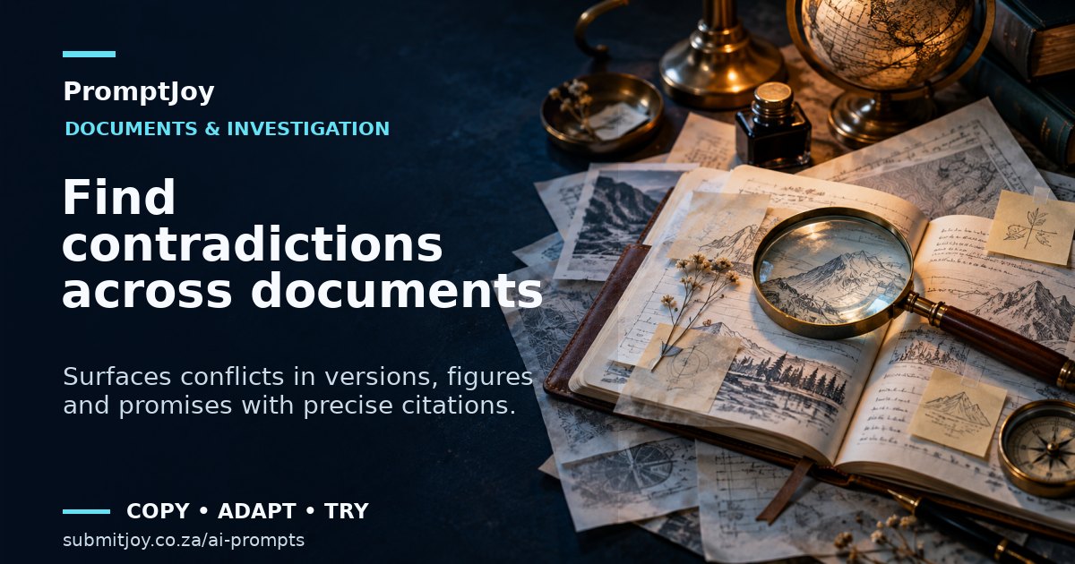 Editorial illustration for Find contradictions across documents