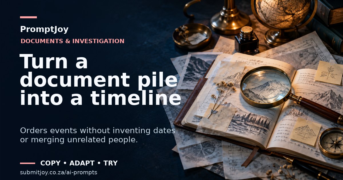 Illustration for Turn a document pile into a timeline