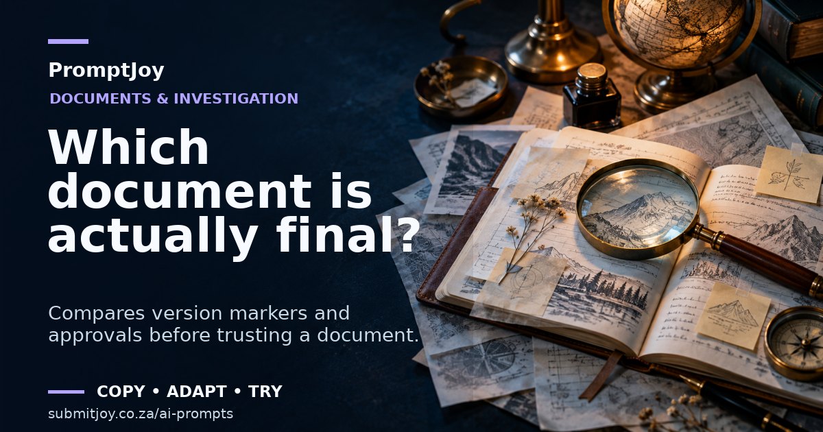 Illustration for Which document is actually final?