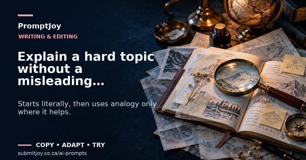 Editorial illustration for Explain a hard topic without a misleading metaphor