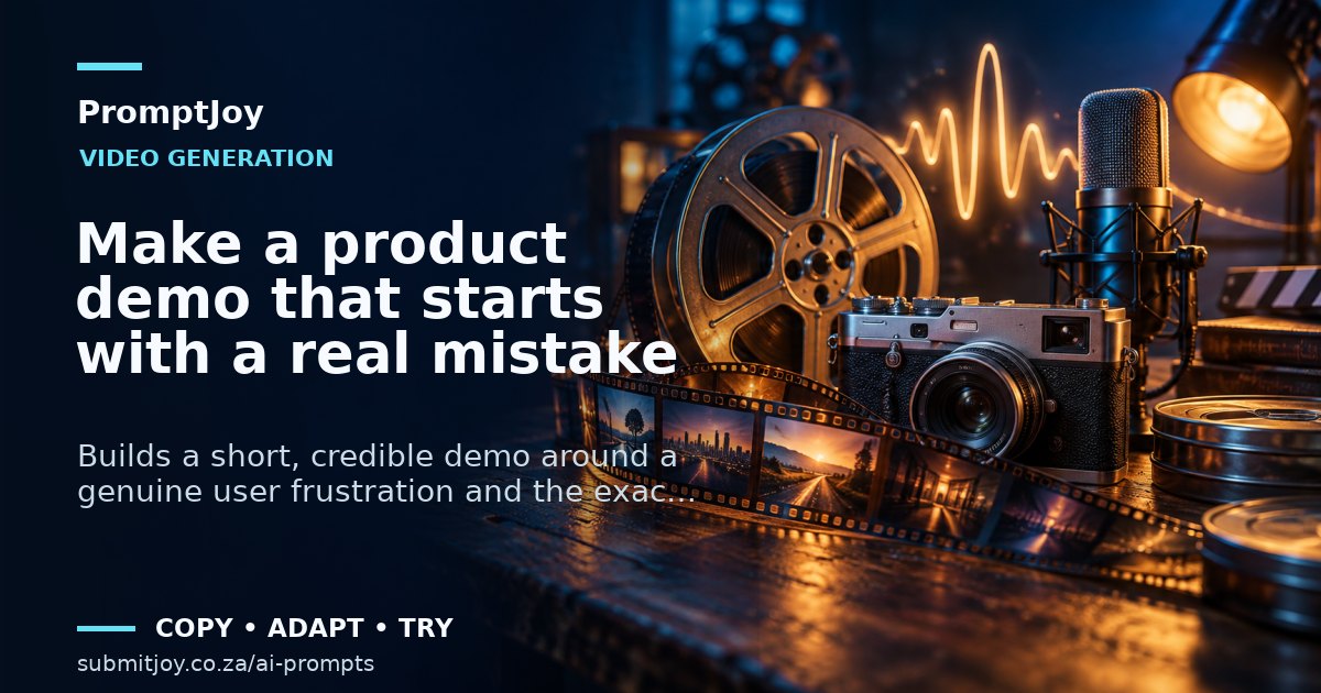Illustration for Make a product demo that starts with a real mistake