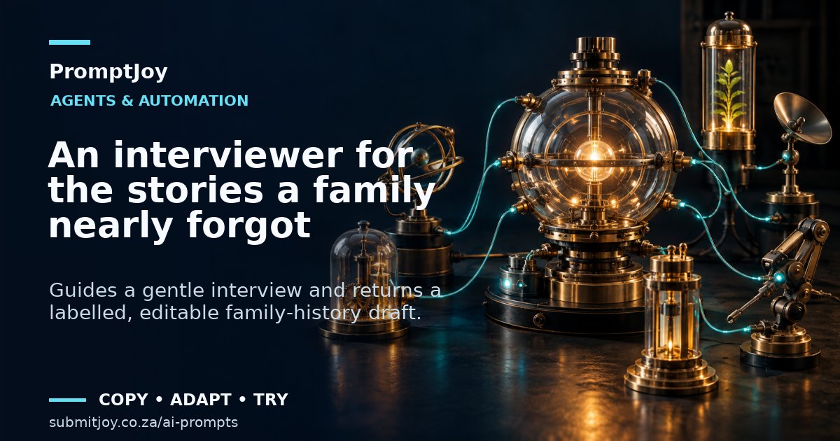 Illustration for An interviewer for the stories a family nearly forgot