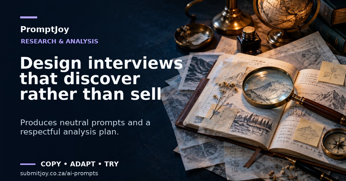 Editorial illustration for Design interviews that discover rather than sell
