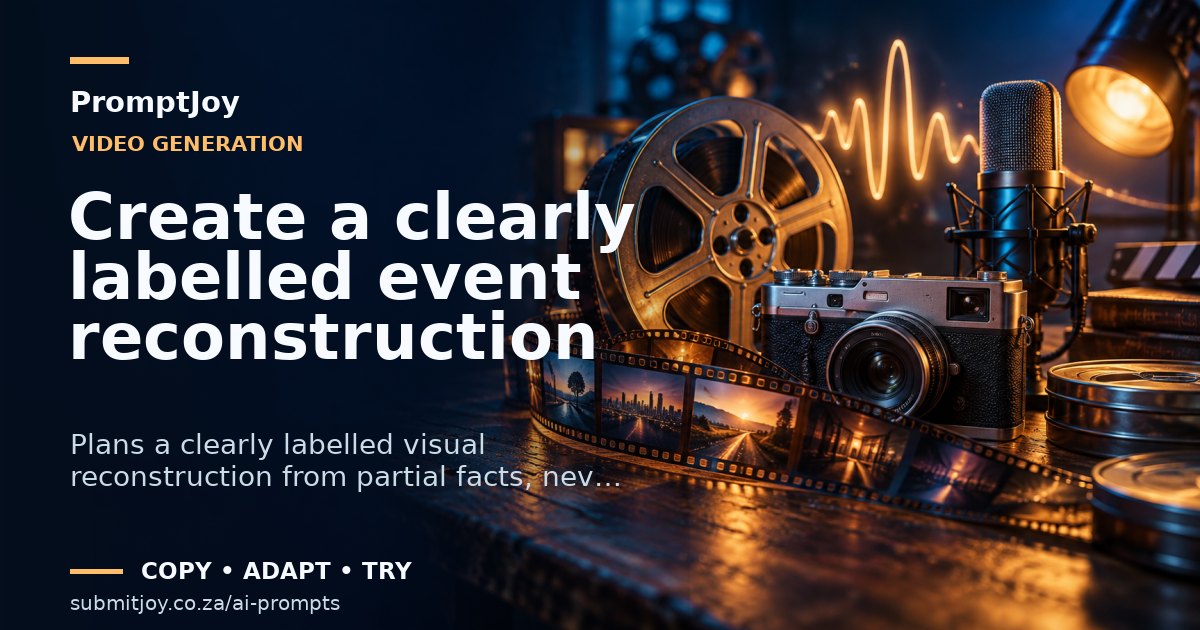 Editorial illustration for Create a clearly labelled event reconstruction