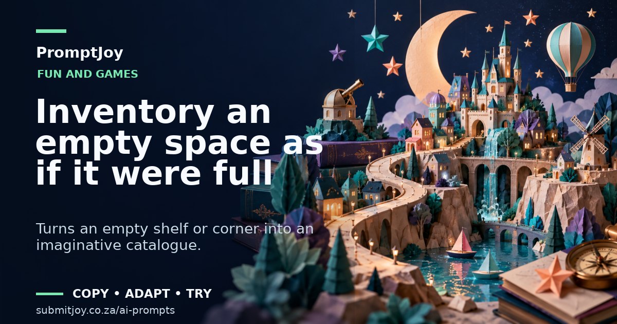 Editorial illustration for Inventory an empty space as if it were full