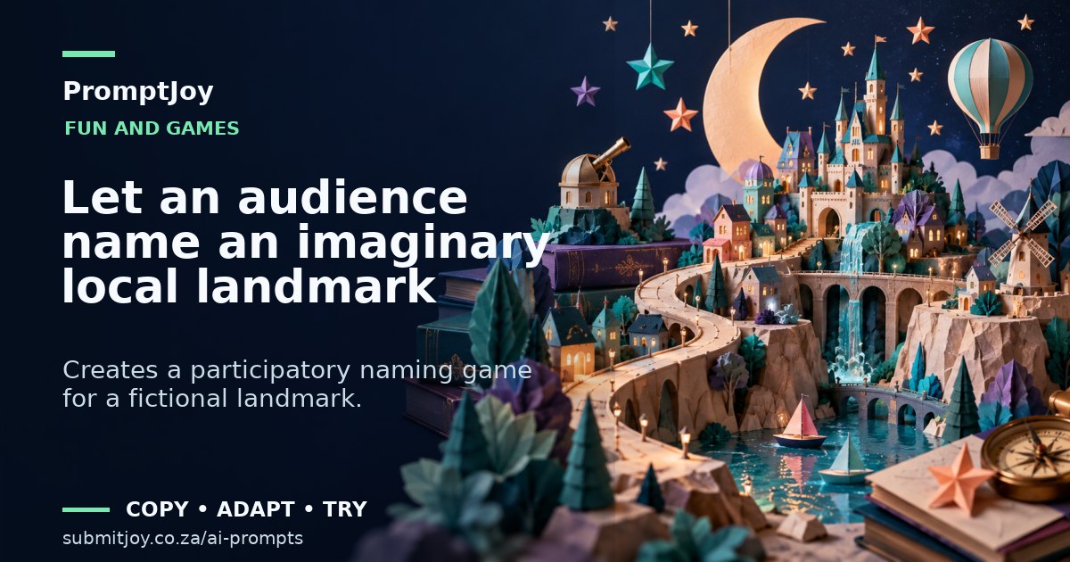 Editorial illustration for Let an audience name an imaginary local landmark