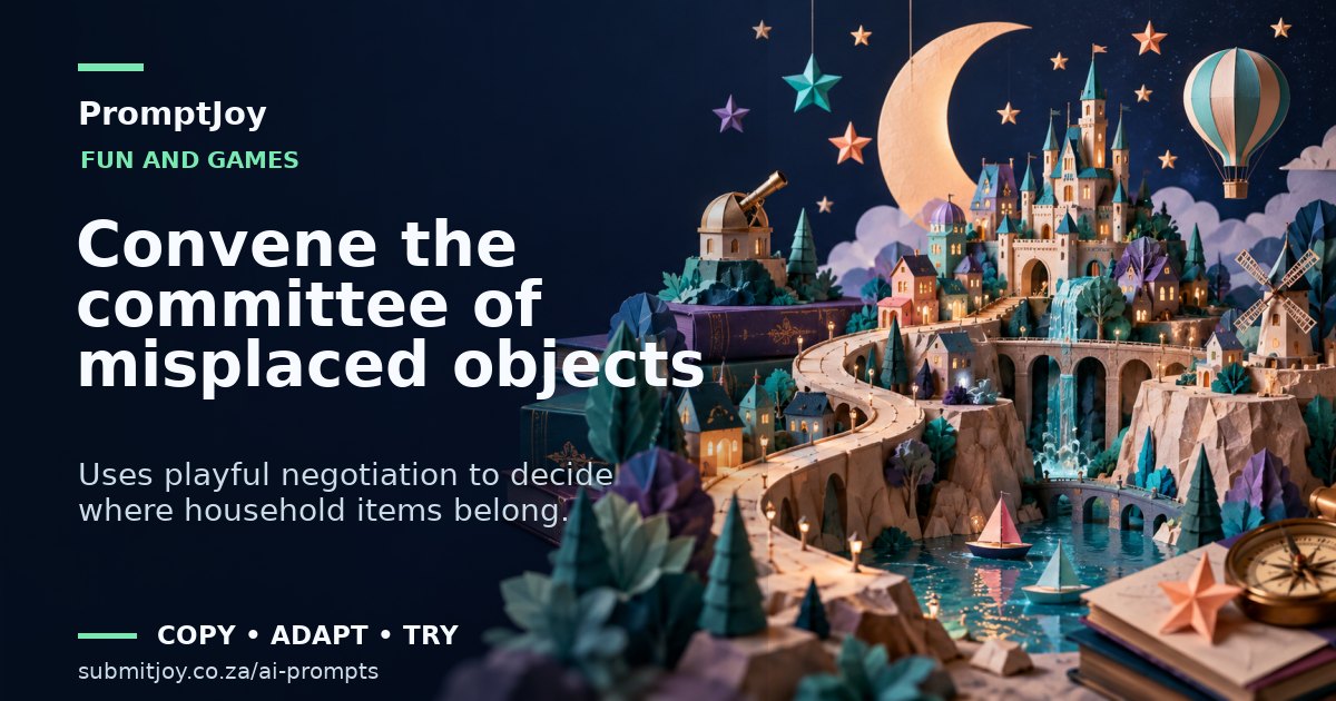 Editorial illustration for Convene the committee of misplaced objects
