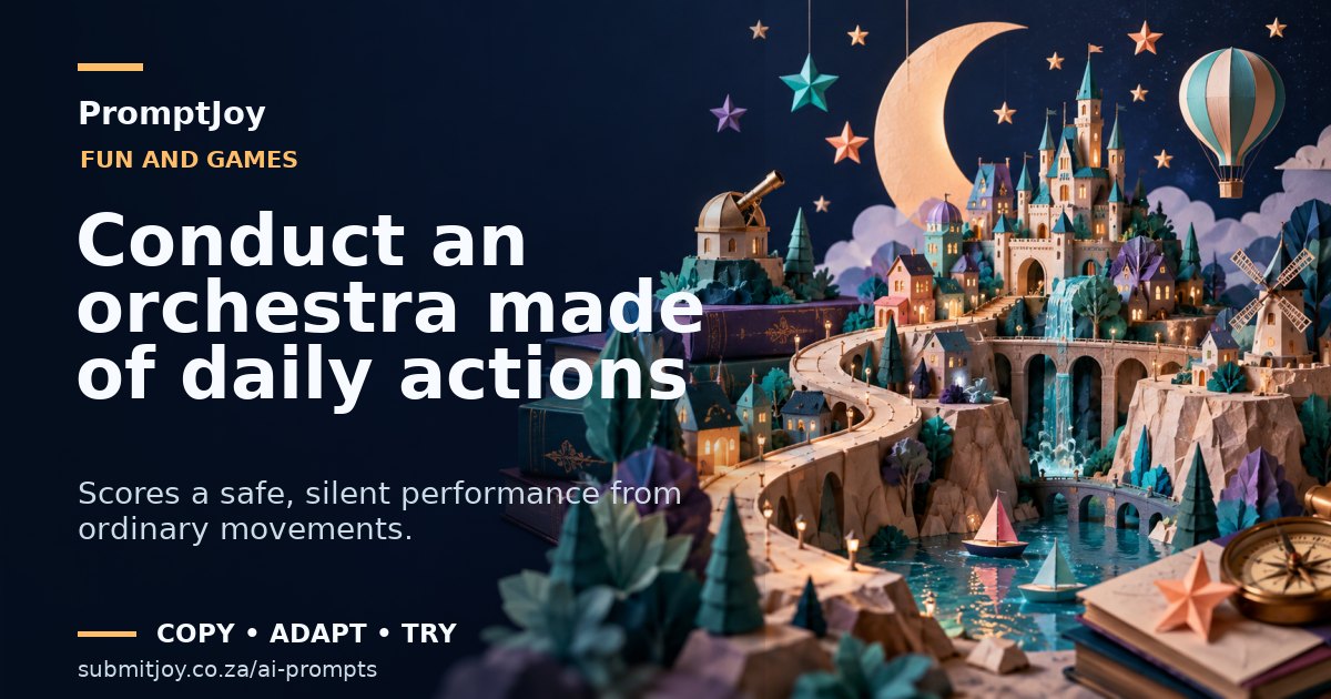 Editorial illustration for Conduct an orchestra made of daily actions
