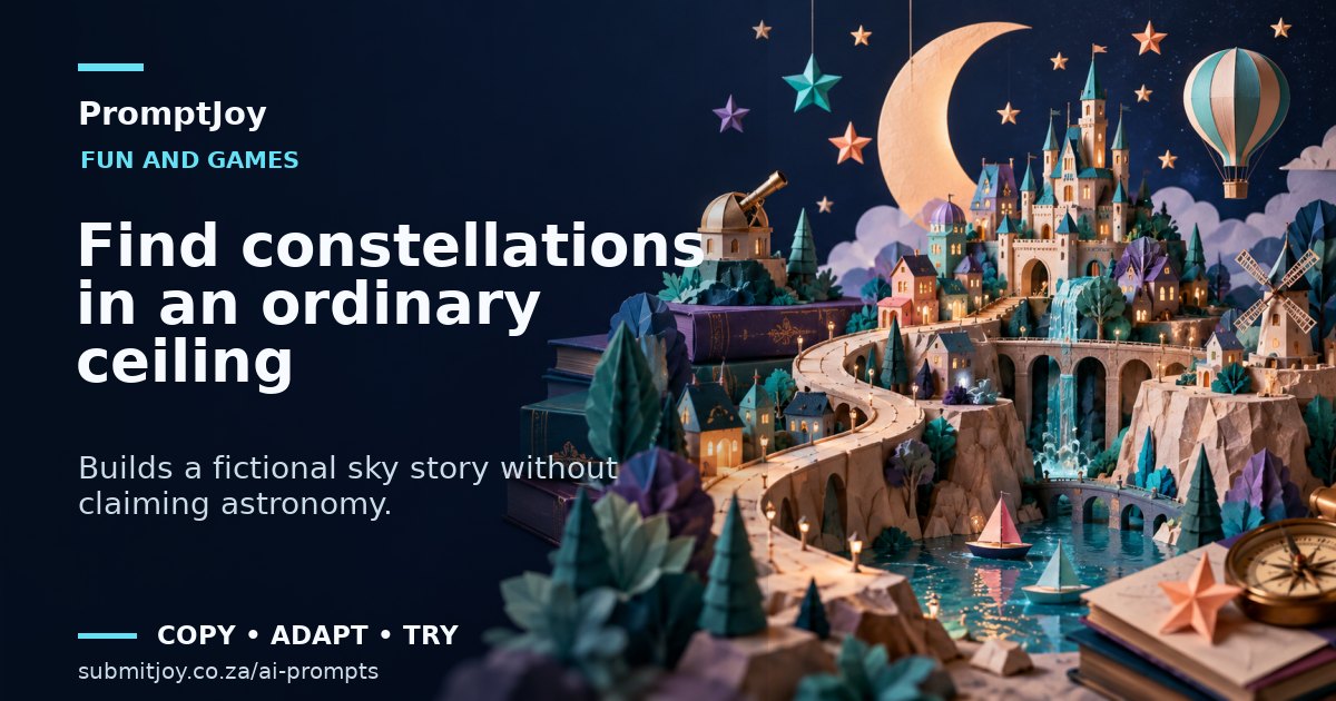 Editorial illustration for Find constellations in an ordinary ceiling