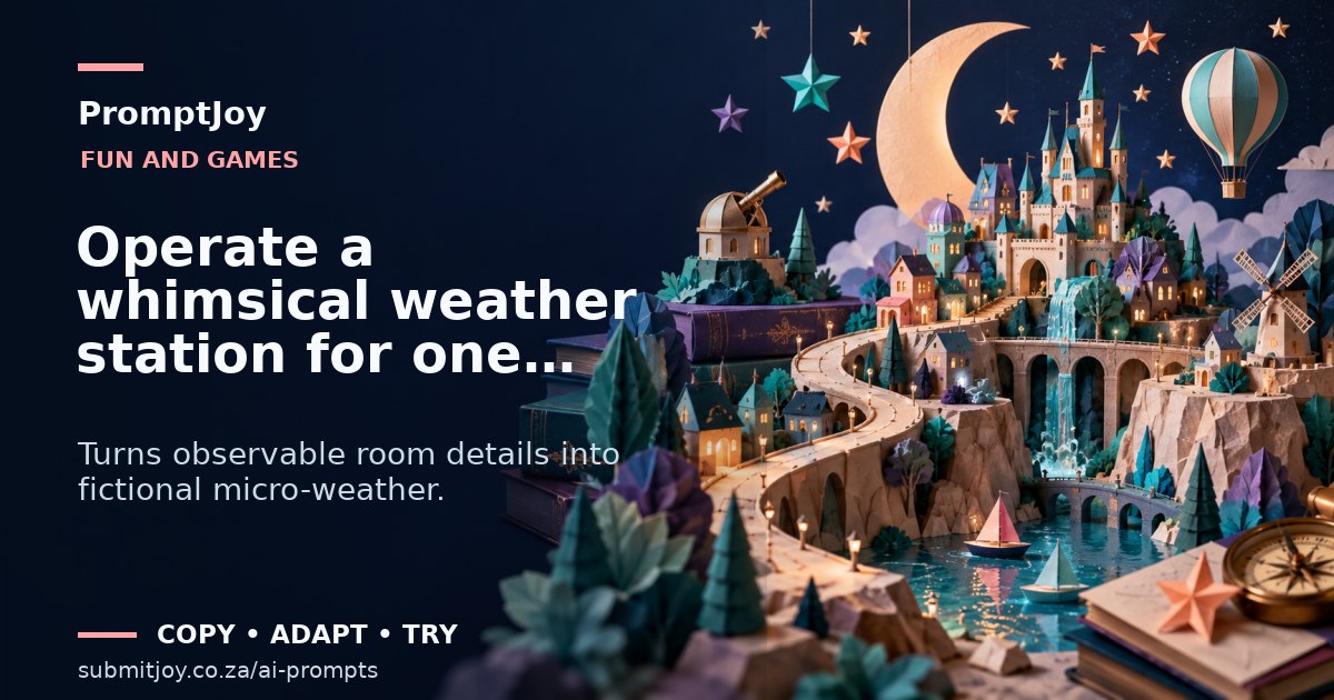 Editorial illustration for Operate a whimsical weather station for one room