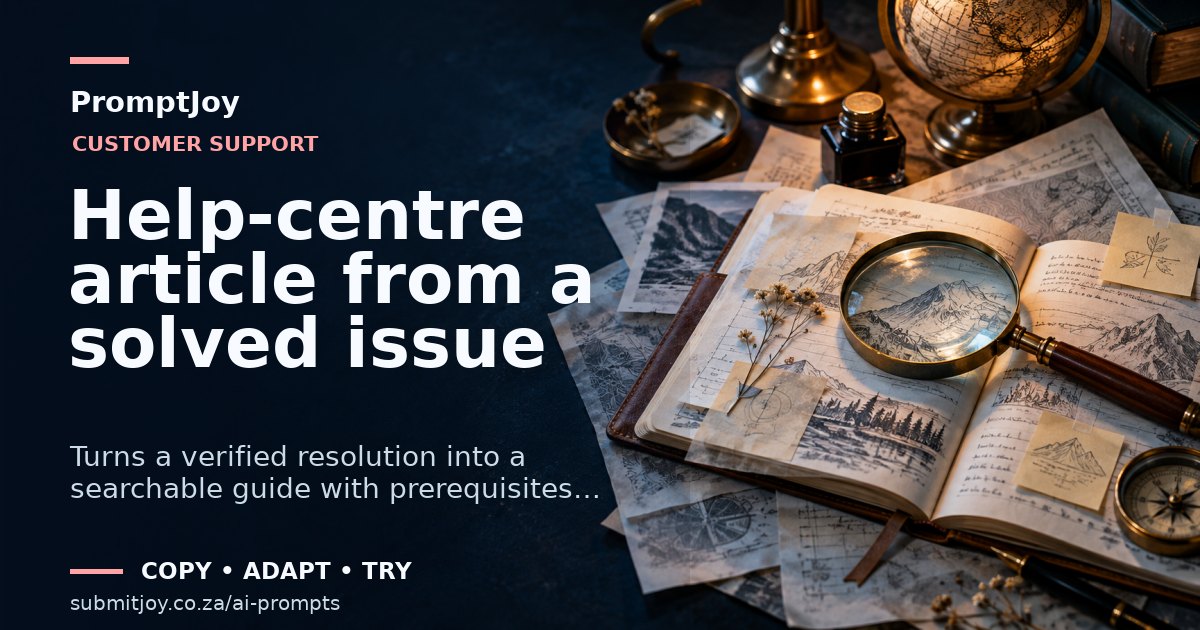 Editorial illustration for Help-centre article from a solved issue