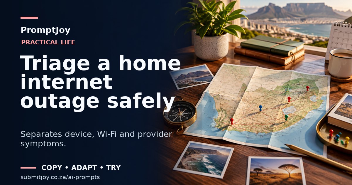 Illustration for Triage a home internet outage safely