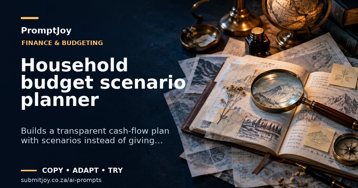Illustration for Household budget scenario planner