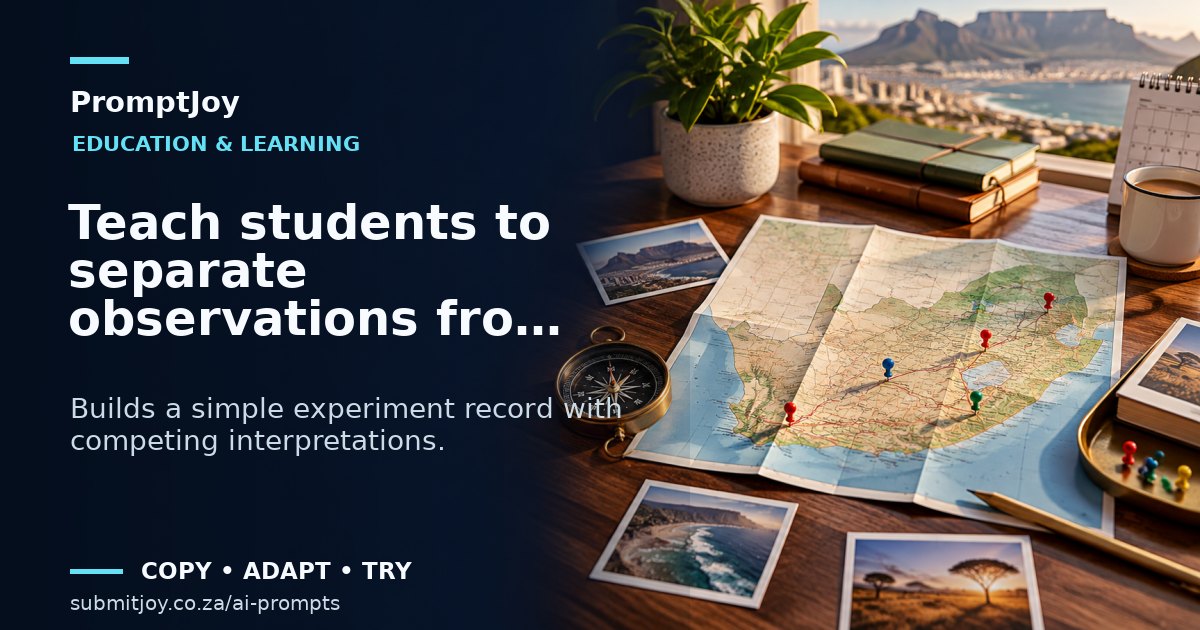 Editorial illustration for Teach students to separate observations from explanations
