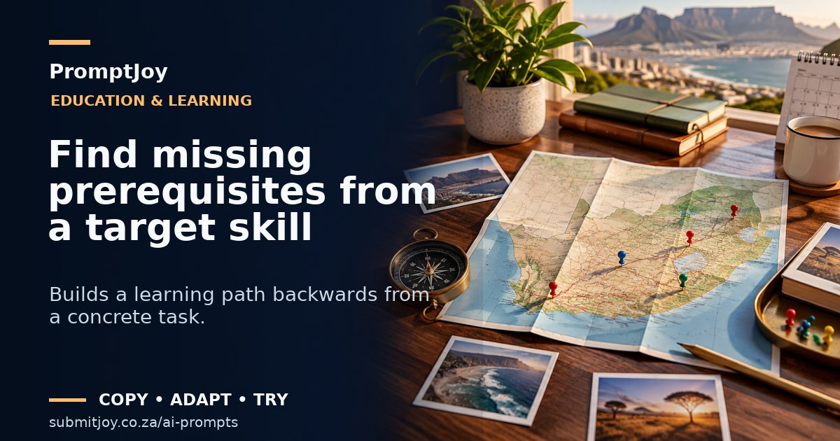 Editorial illustration for Find missing prerequisites from a target skill