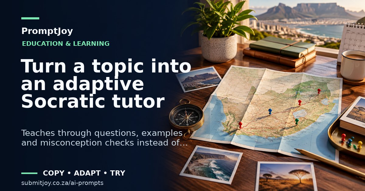 Editorial illustration for Turn a topic into an adaptive Socratic tutor