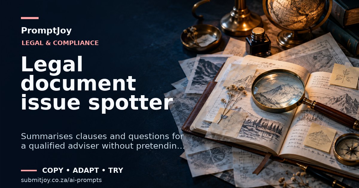 Illustration for Legal document issue spotter