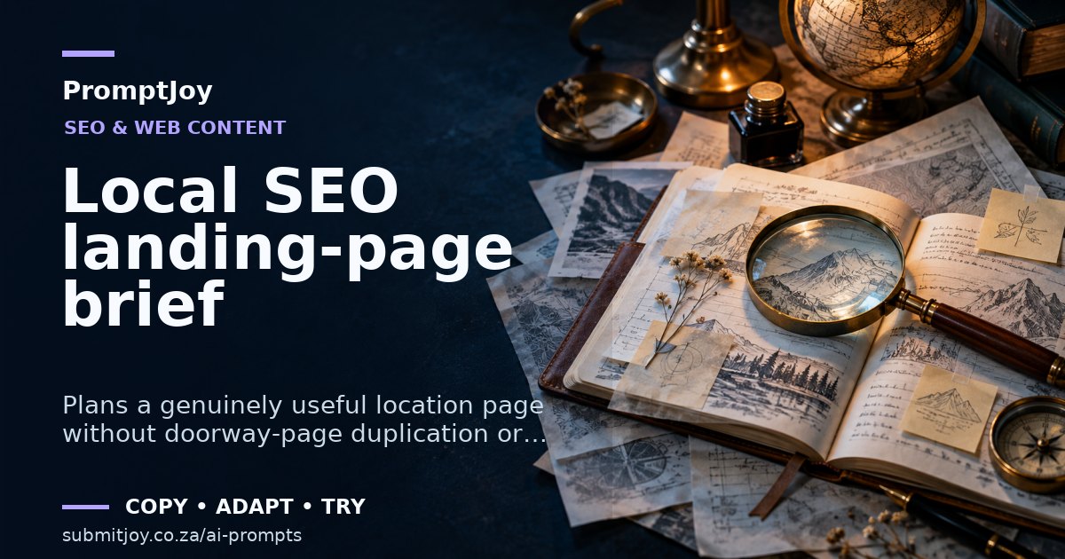 Illustration for Local SEO landing-page brief