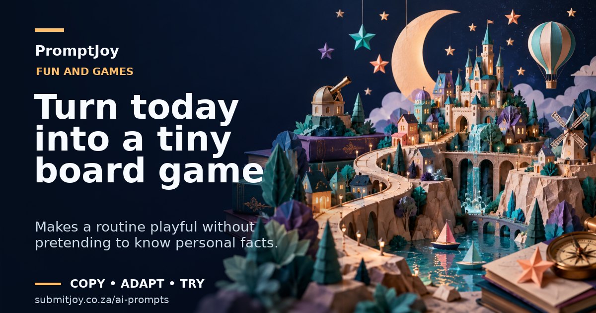 Editorial illustration for Turn today into a tiny board game