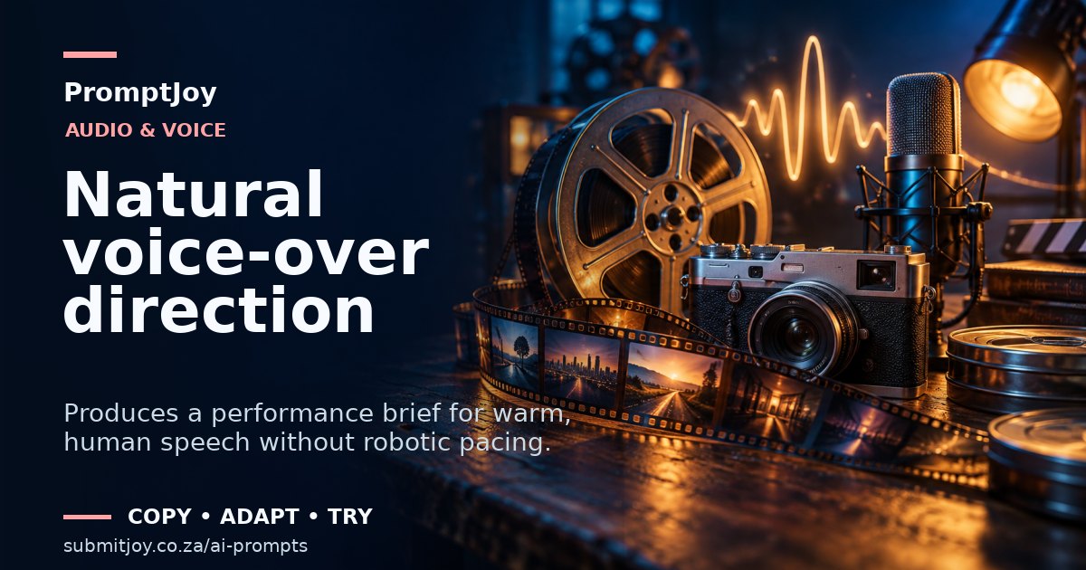 Editorial illustration for Natural voice-over direction