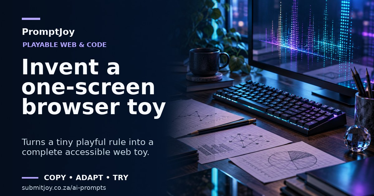 Illustration for Invent a one-screen browser toy