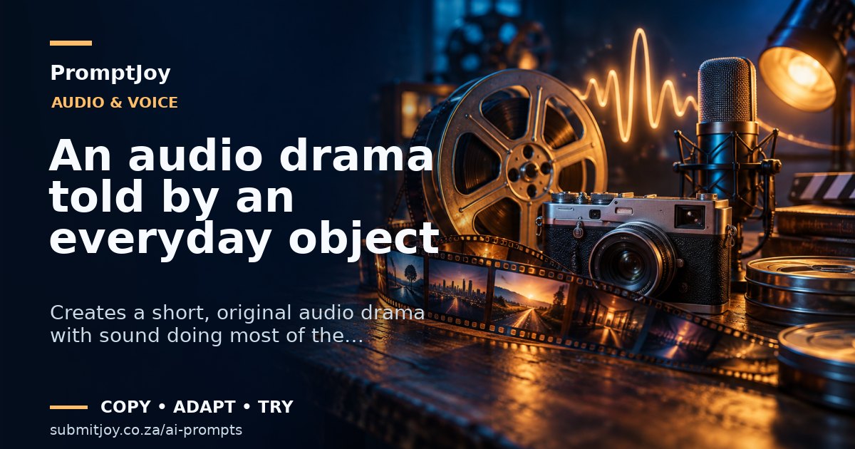 Editorial illustration for An audio drama told by an everyday object