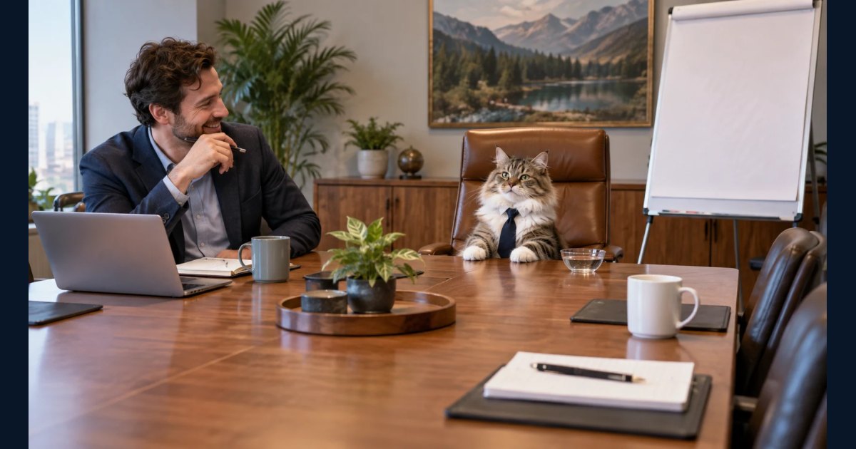 Synthetic illustrative image for Make my pet the meeting chairperson