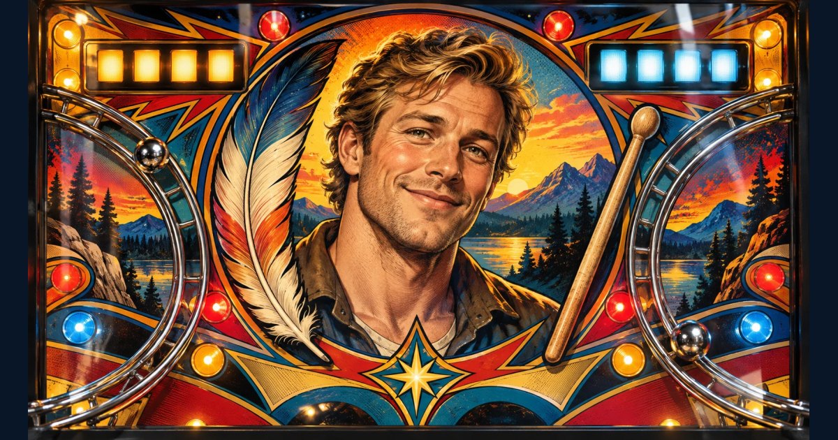 Synthetic illustrative image for Turn my portrait into a wild pinball backglass
