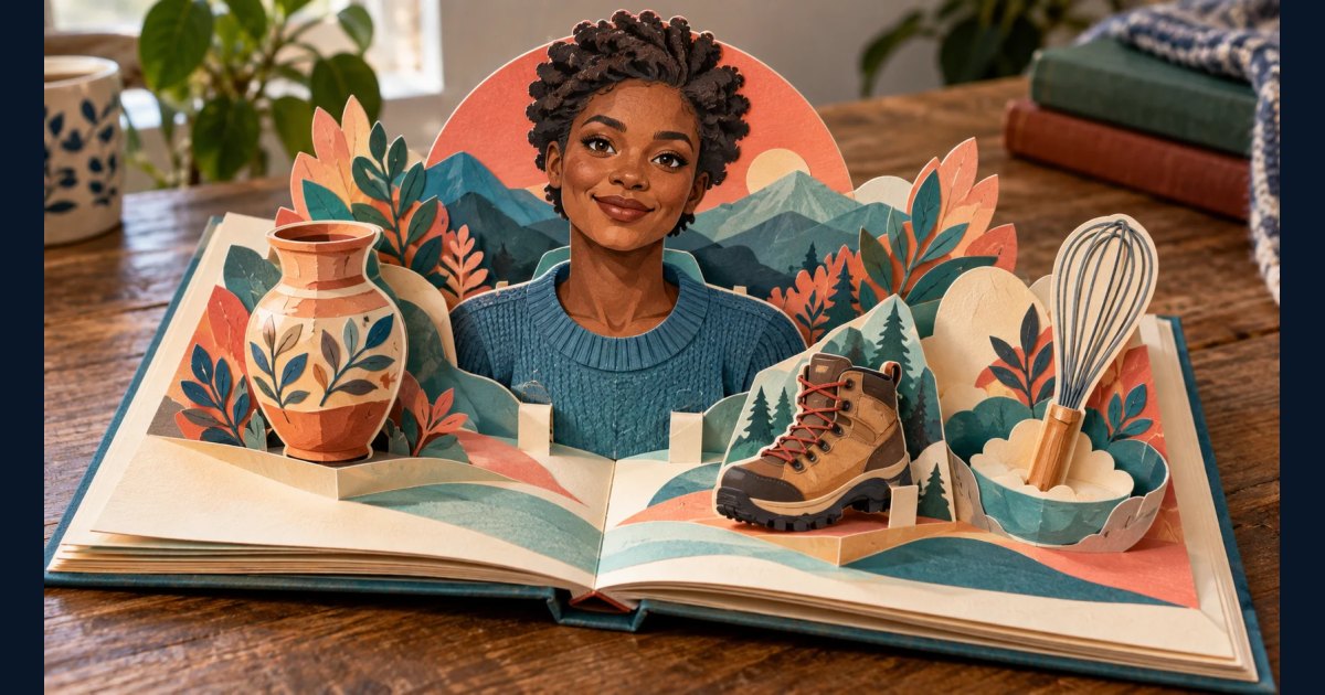 Synthetic illustrative image for Make my portrait spring from a pop-up book