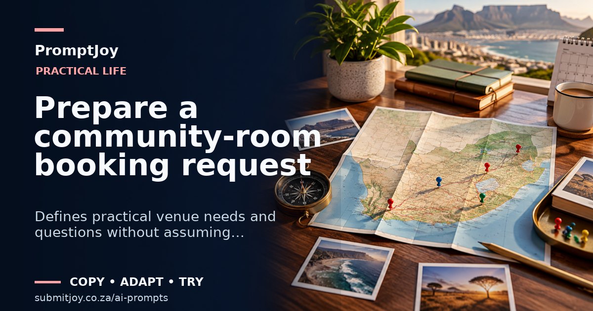 Illustration for Prepare a community-room booking request