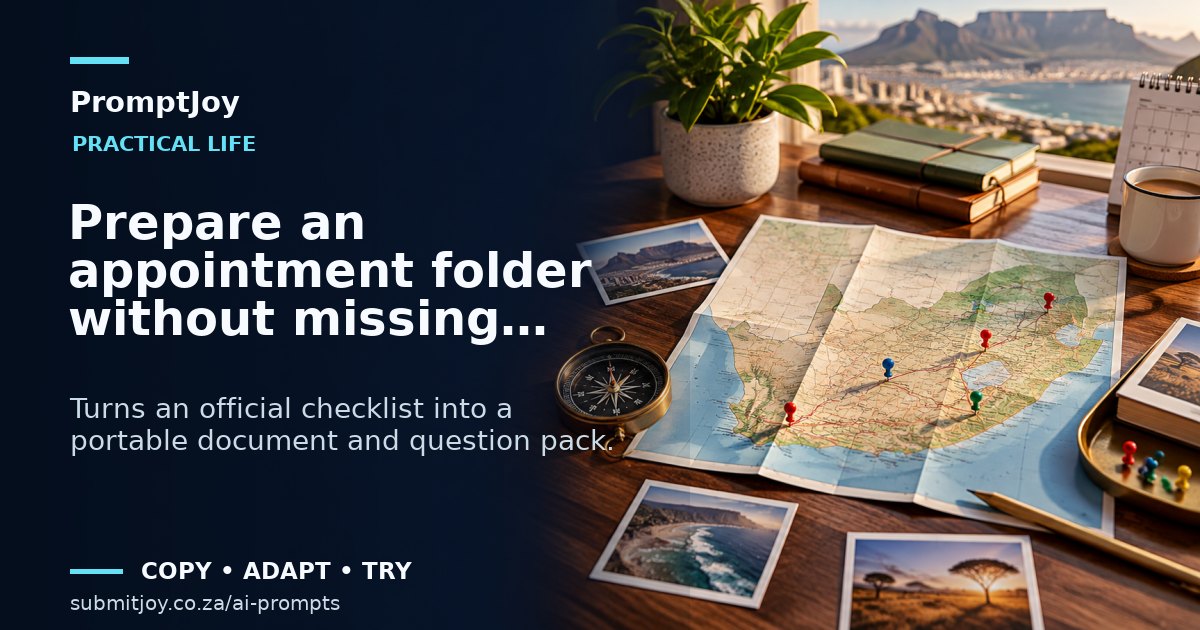 Editorial illustration for Prepare an appointment folder without missing documents