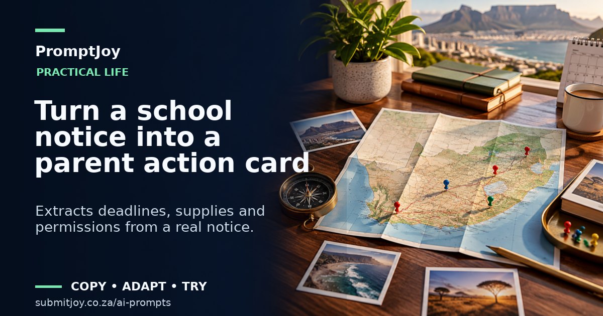 Illustration for Turn a school notice into a parent action card