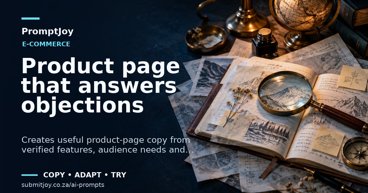 Illustration for Product page that answers objections