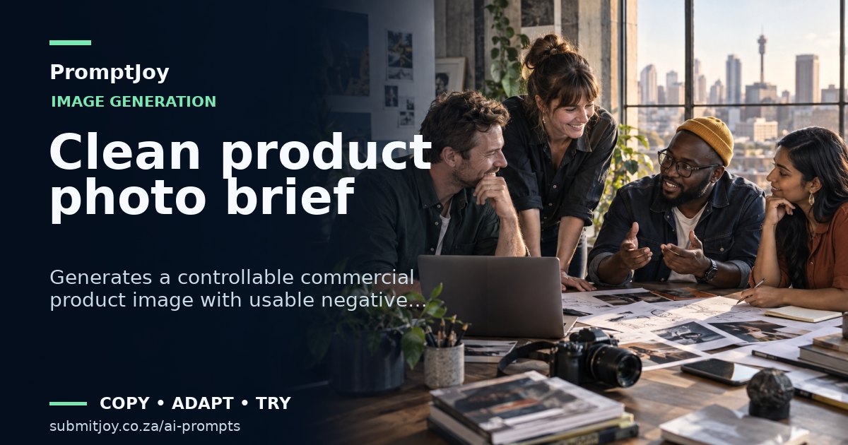 Editorial illustration for Clean product photo brief