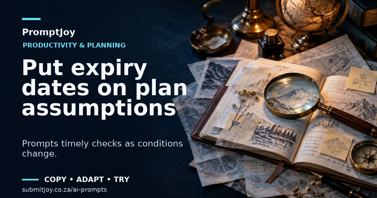 Editorial illustration for Put expiry dates on plan assumptions
