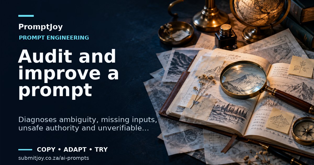Illustration for Audit and improve a prompt