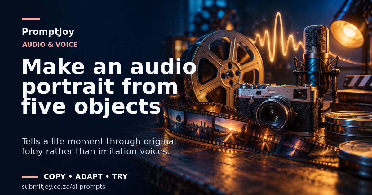 Editorial illustration for Make an audio portrait from five objects