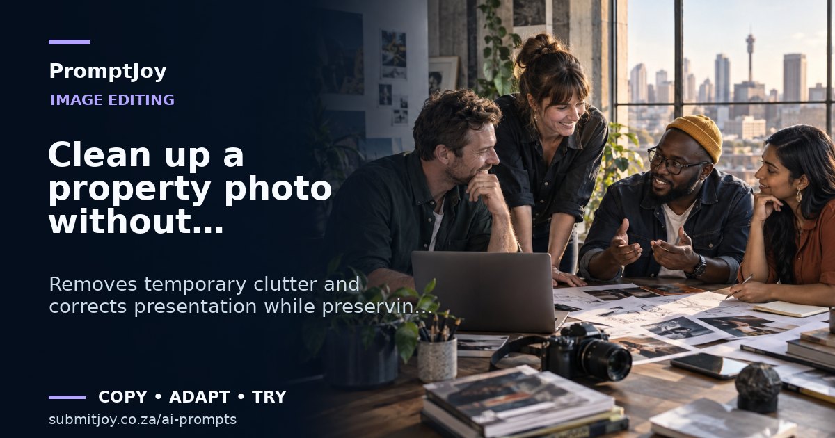 Illustration for Clean up a property photo without misrepresenting it