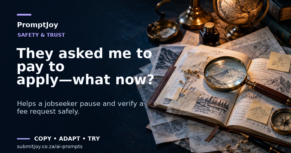 Illustration for They asked me to pay to apply—what now?