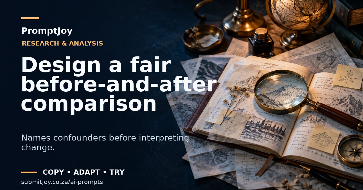 Editorial illustration for Design a fair before-and-after comparison