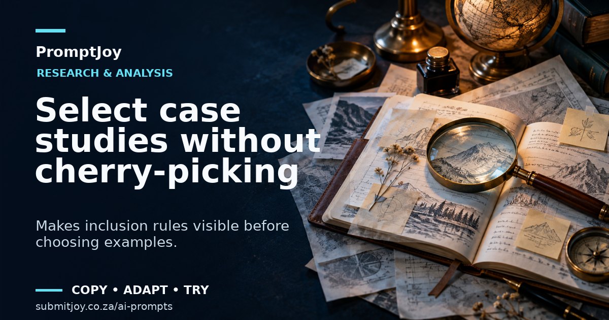 Editorial illustration for Select case studies without cherry-picking