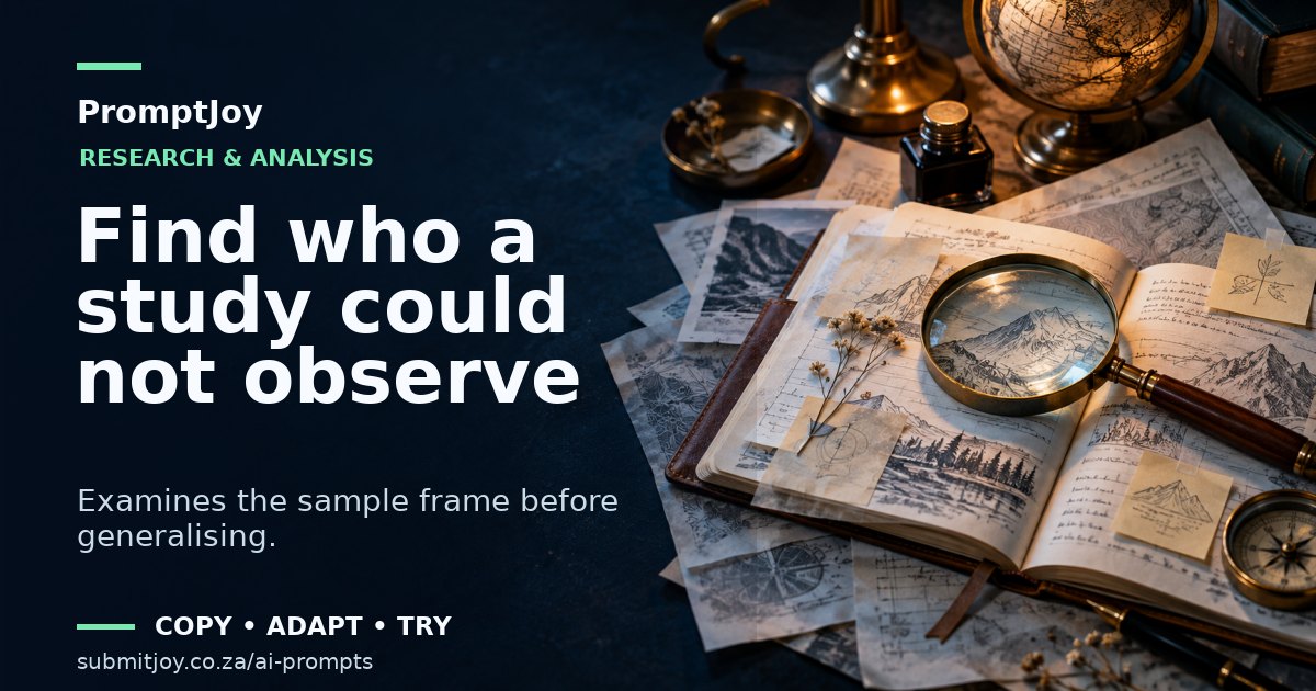 Editorial illustration for Find who a study could not observe