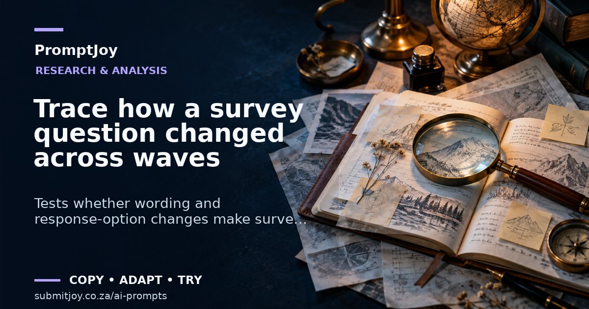 Editorial illustration for Trace how a survey question changed across waves