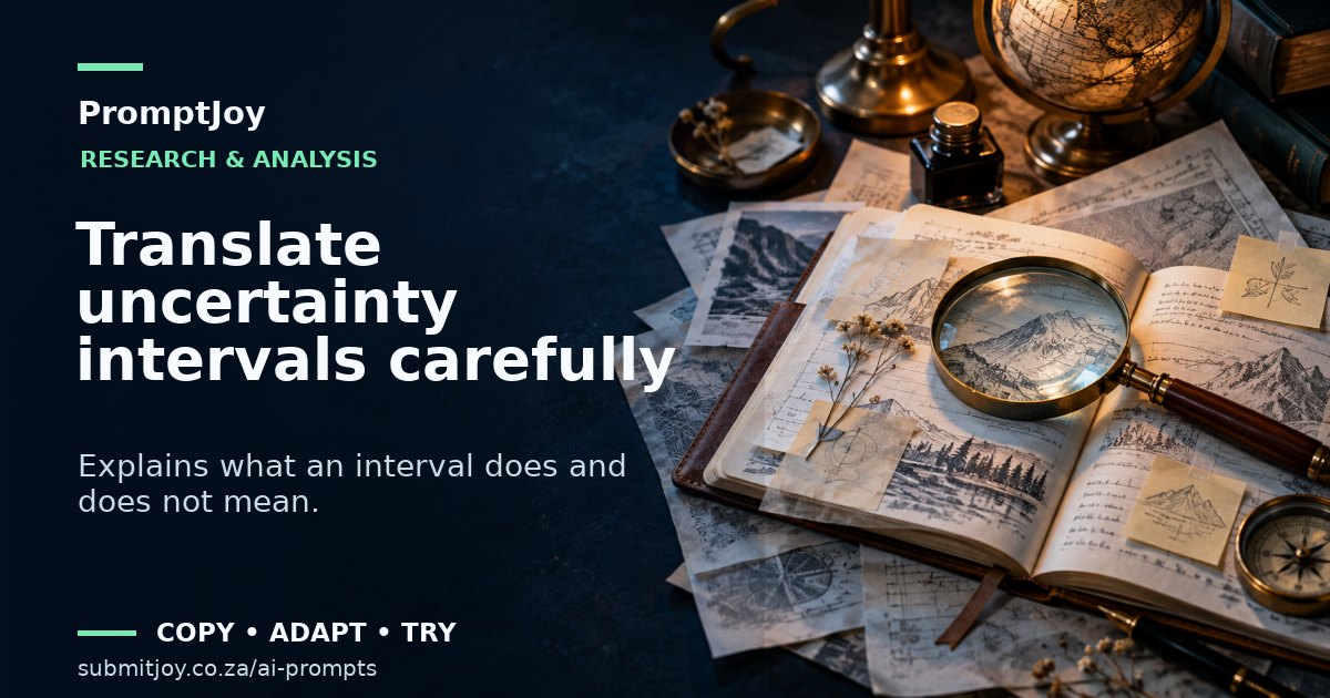 Editorial illustration for Translate uncertainty intervals carefully