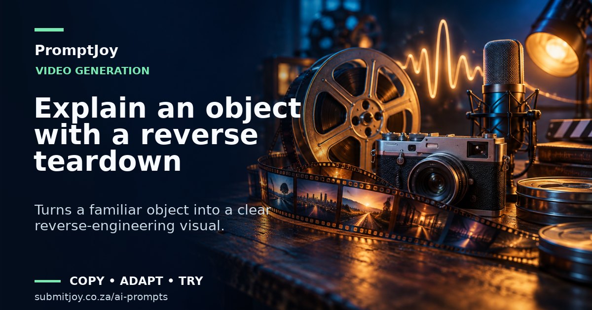 Editorial illustration for Explain an object with a reverse teardown