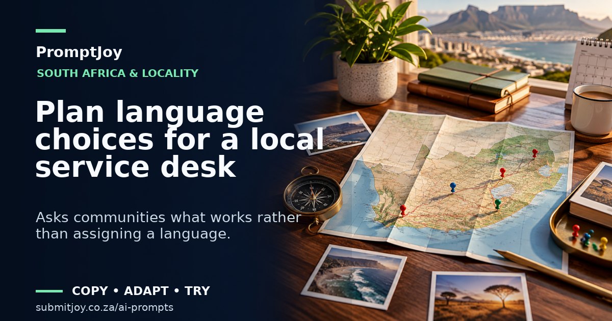 Editorial illustration for Plan language choices for a local service desk
