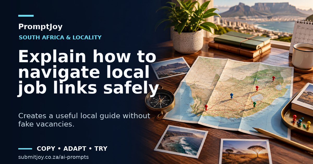 Editorial illustration for Explain how to navigate local job links safely