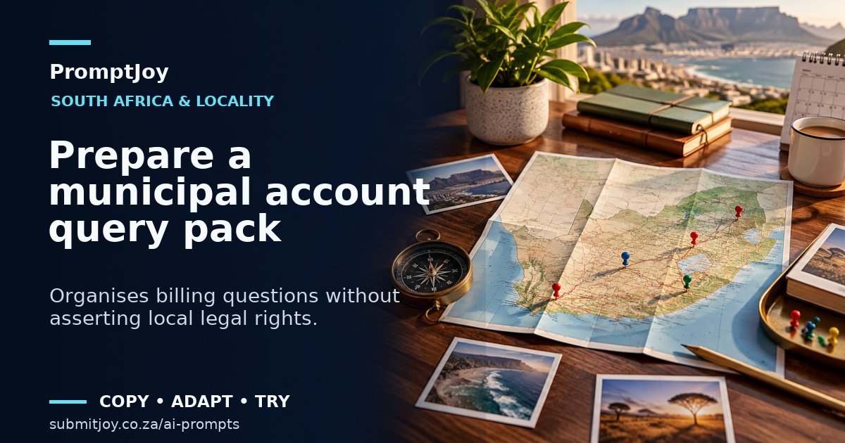 Editorial illustration for Prepare a municipal account query pack